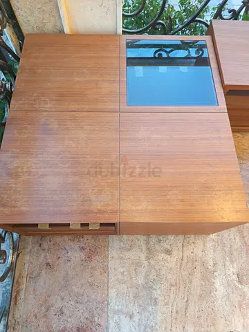 Modern Wooden TV St Coffee/Side Table Set