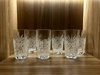 Crystal water/juice glasses (6 pieces)