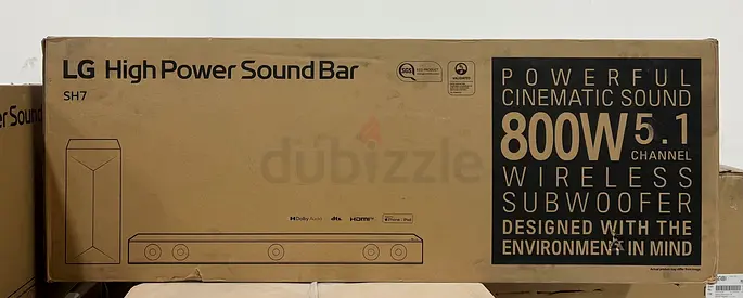 New LG Sound Bar 5.1 High Power Sound Bar SH7Q with Box