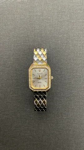 Two-tone Ladies Dress Watch with Diamond-style Bezel