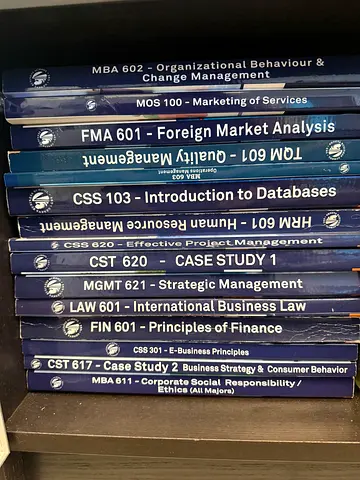 MBA course book from Geneva business school