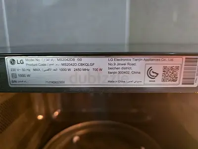 LG MS2042DB Solo Microwave Oven 1000W