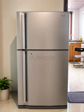 Silver Top-Freezer Refrigerator - Good Condition, Spacious