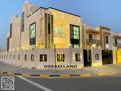 Luxury corner villa in Al Zahia, Ajman | 3 floors and roof + 4 master bedrooms | Freehold