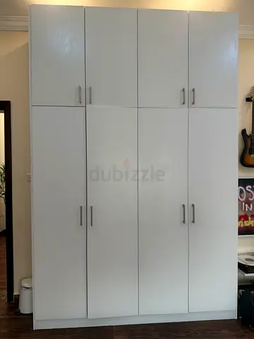 White 8 door closet - full wood