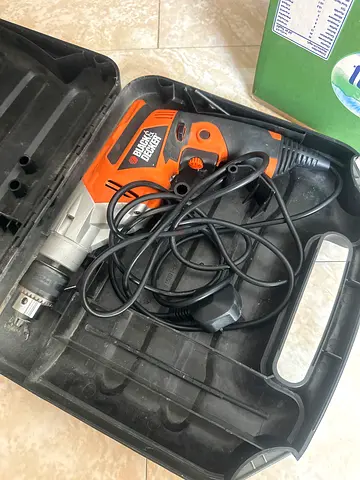 Black  Decker Corded Hammer Drill with Carrying Case