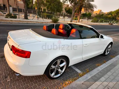 Genuine Audi A5 Convertible, TFSI 35 TURBO Charged, luxury soft rooftop, Red- White- rare model