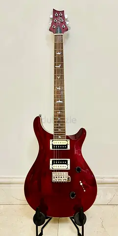 PRS-style Solid Body Electric Guitar - Cherry Red + case + strap + stand + Allen key etc + picks
