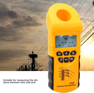 Ultrasonic Cable Height Meter Digital Smart Sensor AR600E 6 Cables