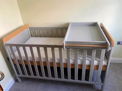 utti Bambini Rio 2-in-1 Baby Cot Bed with Cot Top Changer (0-6 years) 140x70 cm - Baby Crib  Toddle