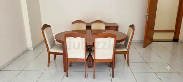 CHEAP - Vintage Solid Red Wood Extendable Dining Table Set (6-8 Seater)