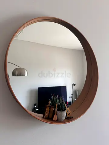 Brown Round Mirror (60 cm)