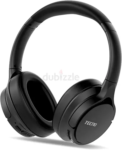 TECNO Over-Ear Wireless Headphones - Black
