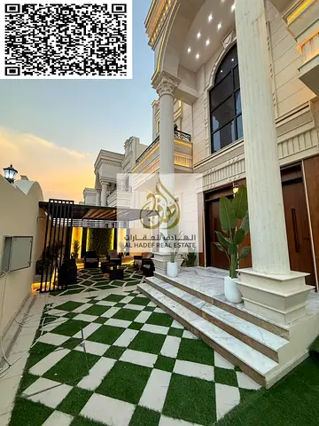 Freehold villa for all nationalities Location 📍 Al Helio 1, Ajman Consists of 6 master bedrooms Classic stone construction Land area 3400 sq m Built-