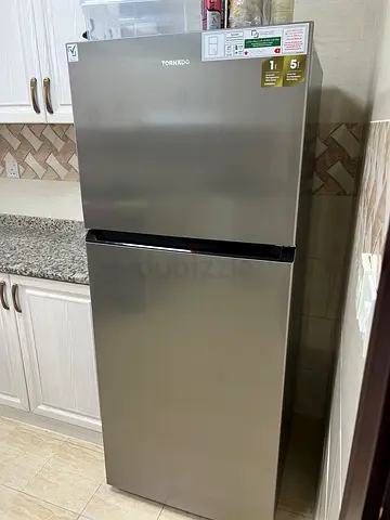 Tornado Single Door Refrigerator 220L - Stainless Steel, Good Condition