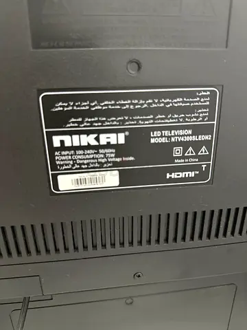Used 43 inch NIKAI LED TV in good working condition