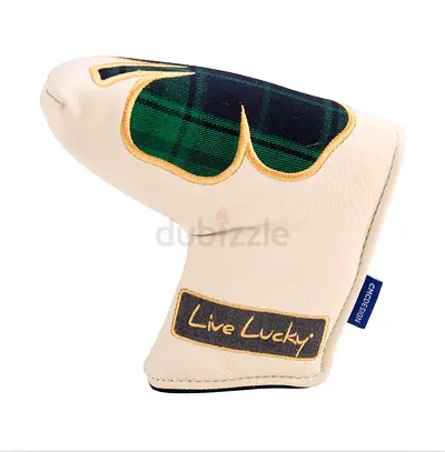 LIVE LUCKY TARTAN LEATHER BLADE PUTTER COVER