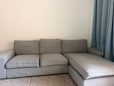 Light Grey L-Shaped Sectional Sofa