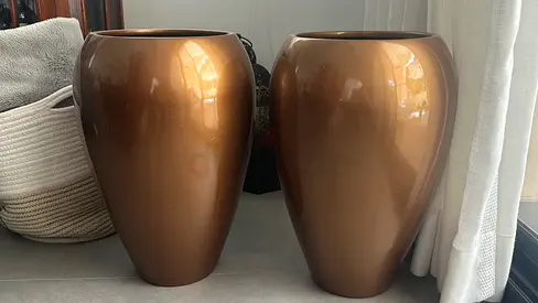 Large bronze decorative floor vase / planter