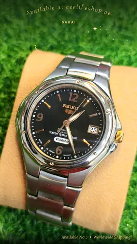 Seiko 5 Automatic Mens Stainless Steel Watch - Black Dial, Day/Date(Used)NO BOX NO PAPER