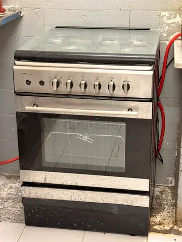 Used freestanding gas oven and cooker - stainless steel