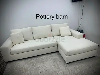 Luxury pottery barn lshape sofa