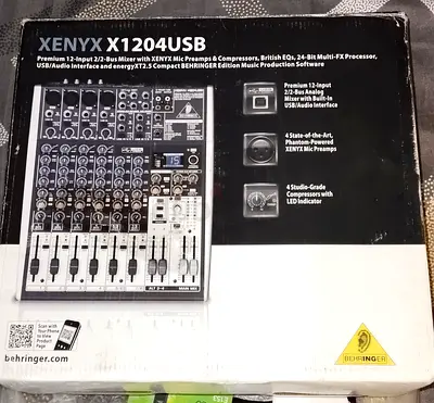 Behringer XENYX X1204USB 12-Input Mixer with USB - Used, Good Condition