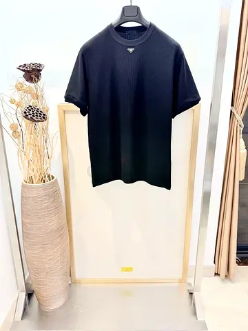 Black Prada Logo Crewneck T-Shirt -