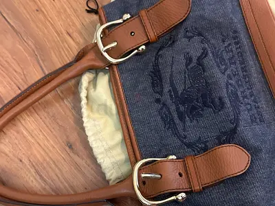 Brown Burberry leather tote bag - never used