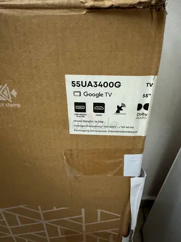 55-inch Smart LED TV (boxed) - Torando 55UA3400G - Google TV - Urgent Sale, with Warranty