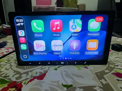 Alpine iLX-W650E car stereo with Apple CarPlay  Android Auto, front  rear camera input. GCC Model.