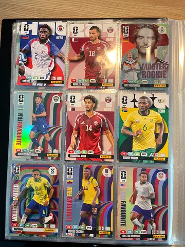 Collection of 9 Panini FIFA World Cup 2026+rare cards