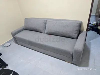 Comfortable Grey 3-Seater Sofa