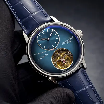 Patek Philippe Automatic Men’s Watch with Tourbillon — Black Dial, Rose Gold Case master pieces