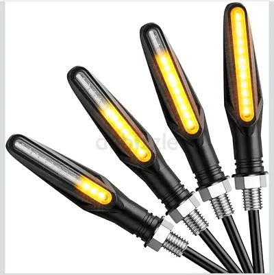4pcs Universal Flowing Waterproof Motorcycle Motorbike LED Turn Signal Indicator Amber Light