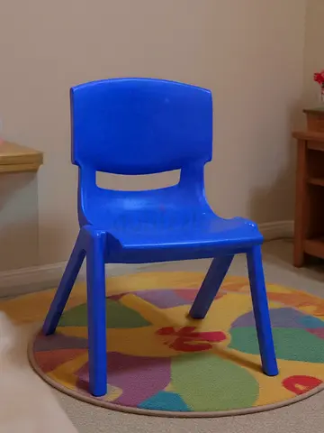Blue Plastic Kids Chair - Lightweight and Durable