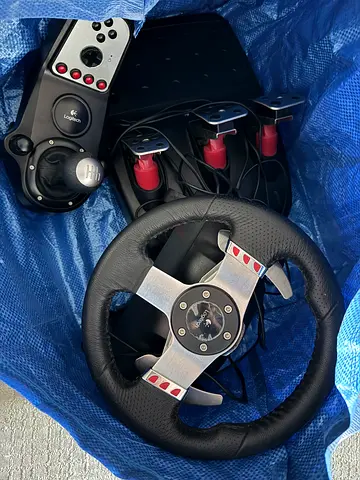 Logitech Driving Force GT wheel, pedals and shifter - used