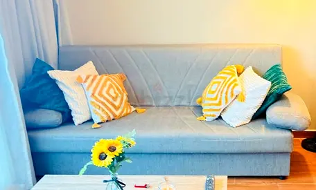 Light grey 3-seater sofa  bed sofa good condition