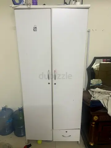 White Double-Door Wardrobe / Armoire - Good Condition