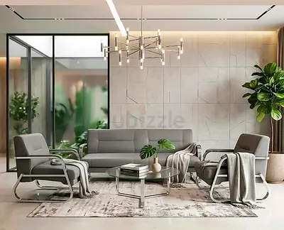 Luxury Design Modren Office Sofa Set 5 seatr (3+1+1) Brand New For Sale