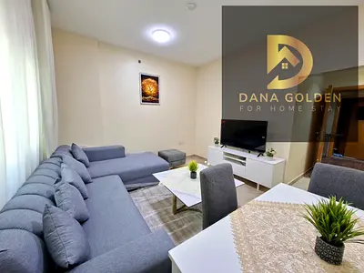 For monthly rent: one bedroom, living room, two bathrooms, balcony, and internet in Al Qasimia, Sha
