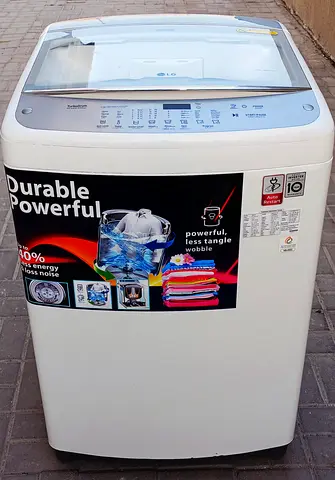 LG Smart inverter  Turbo drum,  10kg washing machine, color is white, working good