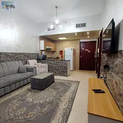 1BR furnished apartment with balcony and 2 baths on Sheikh Khalifa St opposite Grand Mall at a great