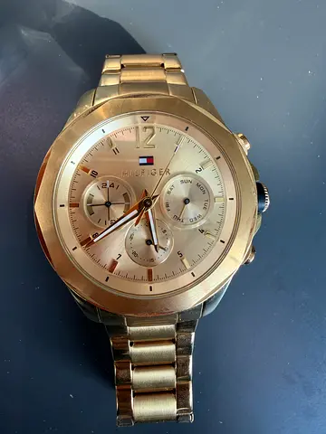 Gold-tone Tommy Hilfiger Mens Multi-function Watch (pre-owned)