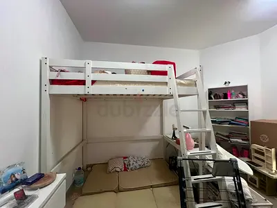 IKEA queen size White Wooden Loft with Ladder — Great Condition with free home delivery and installa