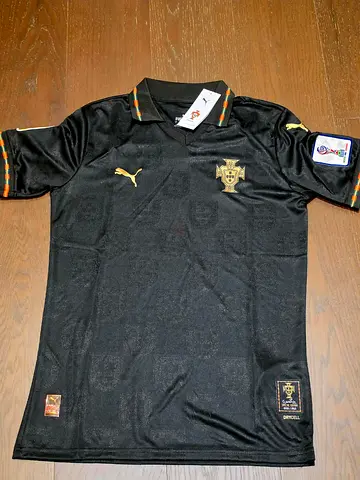 Portugal Black and Gold Special Edition Football Jersey