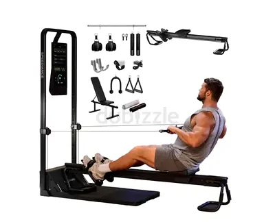 Full Body Home Rowing  Cable Trainer with Bench and Accessories