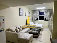 Furnished semi-detached kitchen studio with very high-end furniture for monthly rent in Ajman - Al R