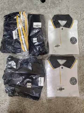 New Pack of School Polo Shirts and Shorts Set (Sizes 5-6)