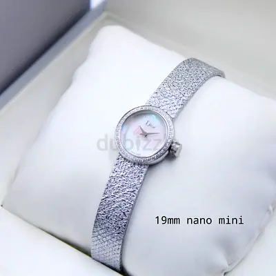 Dior 19mm Nano Mini Ladies Watch - Silver Mother of Pearl Dial master pieces